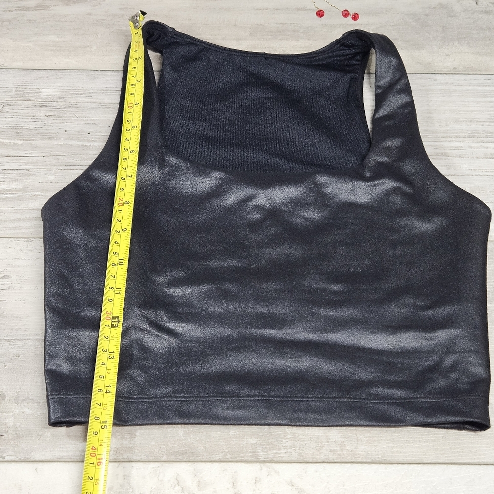 Fabletics Black Anywhere Shine Built-In Bra Tank XS - Picture 3 of 8